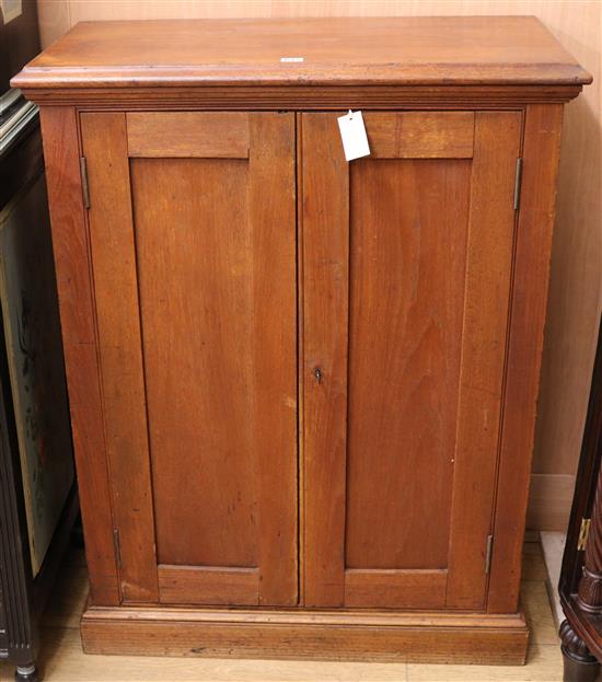 A late Victorian two door panelled cupboard W.83cm